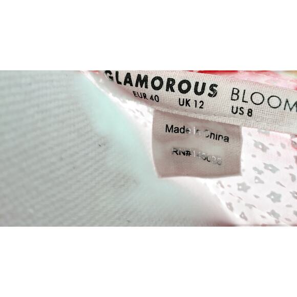 Glamorous Bloom Women Maxi Wrap Dress With Balloon Sleeves Detached Tie Closure - Picture 8 of 8